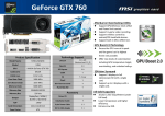 MSI 912-V284-088 NVIDIA GeForce GTX 760 2GB graphics card