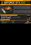 Zotac ZT-61013-10M NVIDIA GeForce GTX 650 2GB graphics card