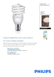 Philips Tornado Spiral energy saving bulb 8710163405124