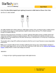 StarTech.com 0.3m (11in) Short White Apple 8-pin Lightning Connector to USB Cable for iPhone / iPod / iPad