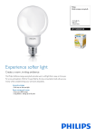 Philips Softone Globe energy saving bulb 8711500830128