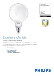 Philips Softone Globe energy saving bulb 8711500830142