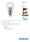Philips EcoClassic Halogen lustre bulb 8727900835915