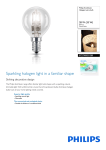 Philips EcoClassic Halogen lustre bulb 8727900831580