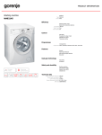 Gorenje WA82145 washing machine
