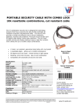 V7 SLC4000-13NB cable lock