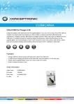 Conceptronic CUSBCAR4A mobile device charger