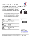 V7 DisplayPort - VGA m/f
