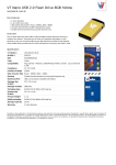 V7 Nano USB 2.0 Flash Drive 8GB Yellow
