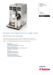 Saeco Exprelia Super-automatic espresso machine HD8856/04