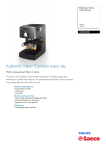 Saeco Poemia Manual Espresso machine HD8323/08