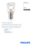 Philips Tornado Spiral energy saving bulb 871829111674501