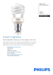 Philips Tornado Spiral energy saving bulb 871829111692901