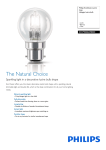 Philips EcoClassic Lustre lamp Halogen lustre bulb 872790086298000