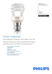 Philips Tornado Spiral energy saving bulb 871829111702501