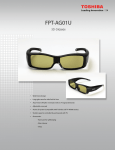 Toshiba FPT-AG01U stereoscopic 3D glasses