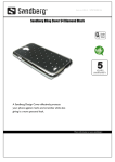 Sandberg Bling Cover S4 Diamond Black