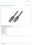 Digitus USB 3.0, USB A - USB A, 5 m