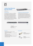 LevelOne 16-Port Fast Ethernet PoE-Plus Switch, 240W