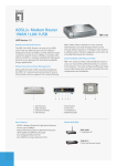 LevelOne ADSL2+ Modem Router (1 LAN, 1 WAN, 1 USB Port)