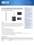 Tripp Lite 11.5kW 3-Phase Metered PDU, 240V Outlets (36-C13 & 9-C19), L22-20P, 415V input, 6ft Cord, 0U Vertical