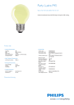 Philips Incand. colored blown refl. la Party Lustre P45