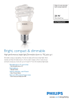 Philips Tornado dimmable Spiral energy saving bulb 872790082649401
