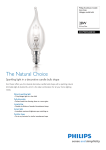 Philips EcoClassic Candle deco lamp Halogen candle bulb 872790092508100