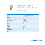 Philips Refrigerator lamp Incandescent lamp 871150003851750