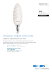 Philips Twisted Candle energy saving bulb 872790085254701