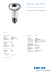 Philips Incandescent reflector lamp Reflector 60W