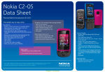Nokia C2-05 2" 98.5g Blue