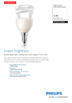 Philips Tornado Spiral energy saving bulb 871829111690500