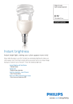 Philips Tornado Spiral energy saving bulb 871829112207400