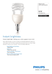Philips Tornado Spiral energy saving bulb 871829111712400