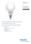 Philips Softone Globe energy saving bulb 872790092728300