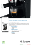 Saeco Poemia Manual Espresso HD8423