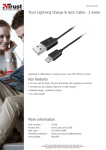 Trust Lightning Charge & Sync Cable - 2 meter