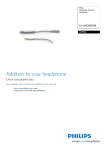 Philips Detachable cable for Headphone CRP902
