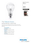 Philips EcoClassic Standard lamp Halogen Bulb 872790025278125