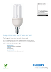 Philips Genie Longlife Stick energy saving bulb 872790090349200
