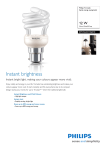 Philips Tornado Spiral energy saving bulb 871016321156510