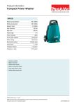 Makita HW102 high-pressure cleaner