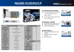 MSI V809-444R NVIDIA GeForce 6200 0.5GB graphics card