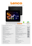 Lenco TAB-813 8GB 3G Black tablet
