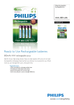 Philips Rechargeables Rechargeable accu R03B4RTU8