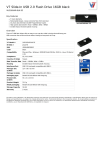 V7 Slide-In USB 2.0 Flash Drive 16GB black