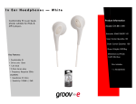 Groov-e GV-EB1-WE headphone