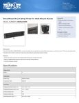 Tripp Lite SmartRack Brush Strip Plate for Wall-Mount Racks