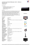 V7 Slim Full HD LED Monitor 23,6" | 59,9cm Widescreen